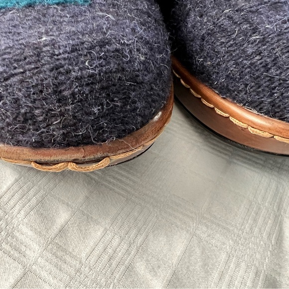 Womens Born Bandy Southwest Blanket Leather Sandal Clog Navy Blue US 11 EUR 43. - Picture 13 of 13